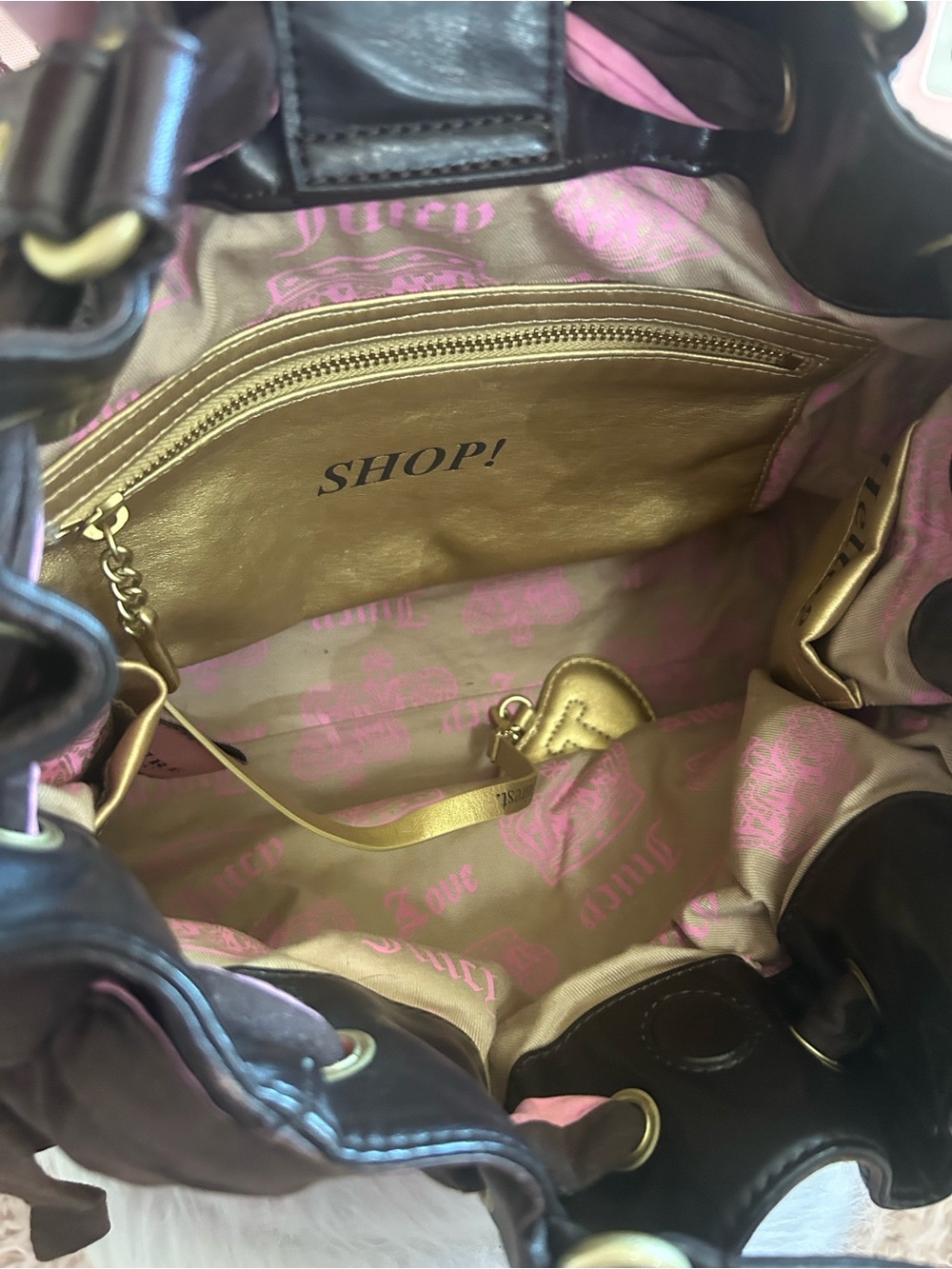 Vintage 2010 Juicy Couture Bubblegum Pink Terry Daydreamer Bag Key Charm SOLD!!! - Picture 12 of 16